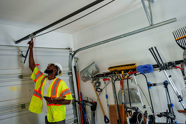 Professional Garage Door Panel Replacement technician working in Whitehall, MI